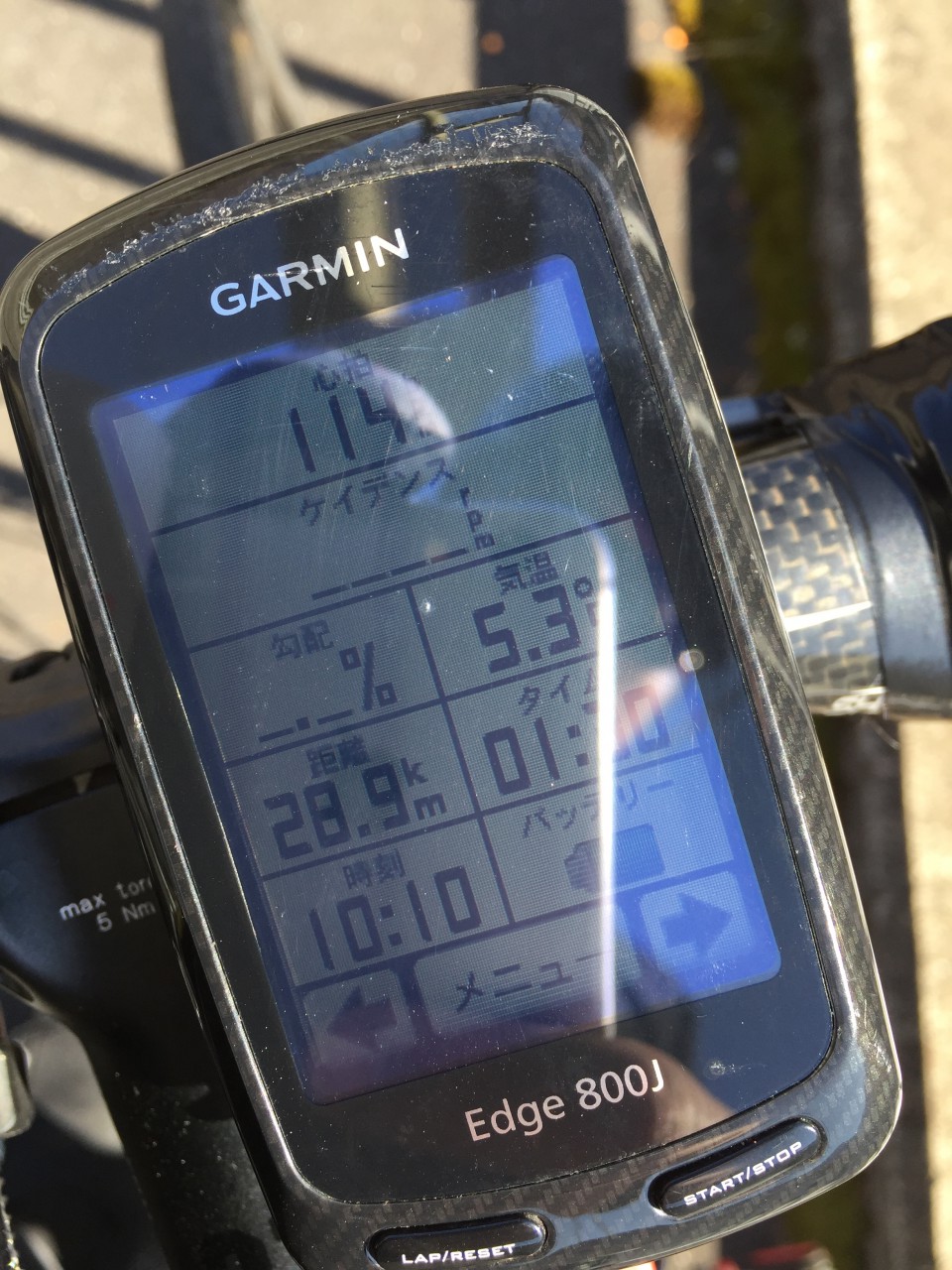 自転車Garmin edge 800j